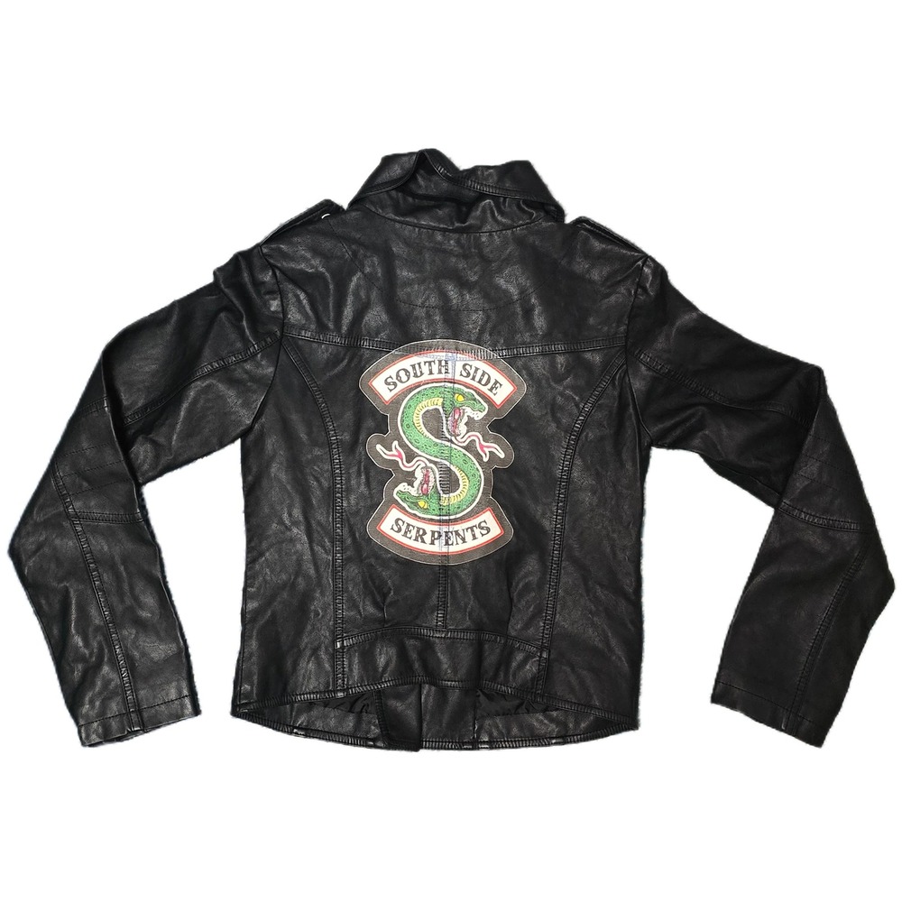 Tanming Biker Jacket Women SM Black Excellent South Side Serpents Riverdale‎ (U)